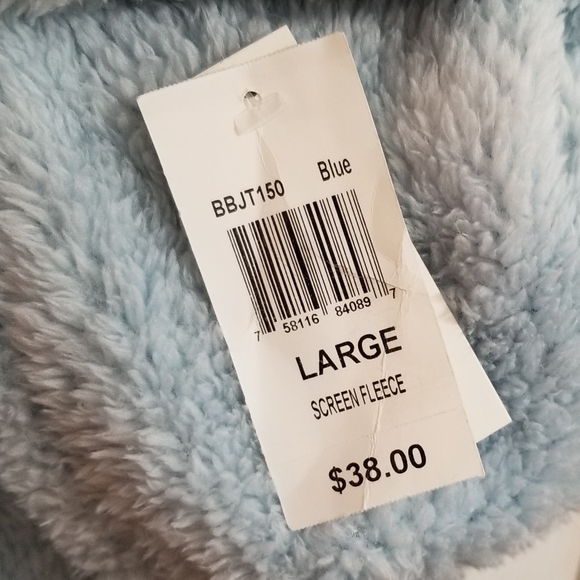 NEW Derek Heart "Be Happy" Cropped Fleece Pullover Women's Size Large - Picture 7 of 7